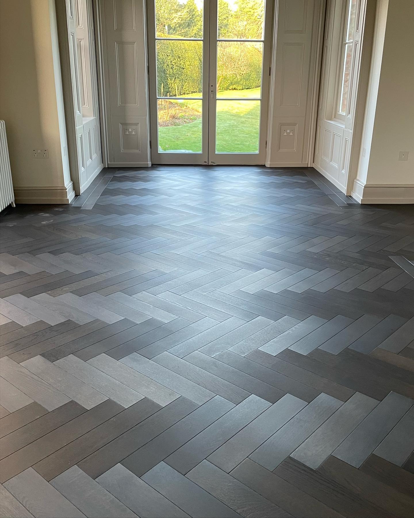 Prime Grade flooring. Black Oiled floors are unique and bold. Suitable for private homes and commercial projects. Sarratt Hertfordshire