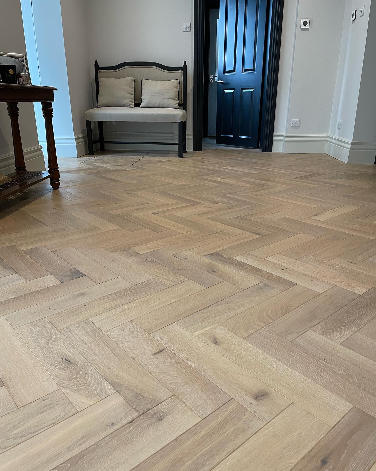 Rustic Oak Parquet Herringbone Flooring from Ironwood Flooring Services in Buckinghamshire
