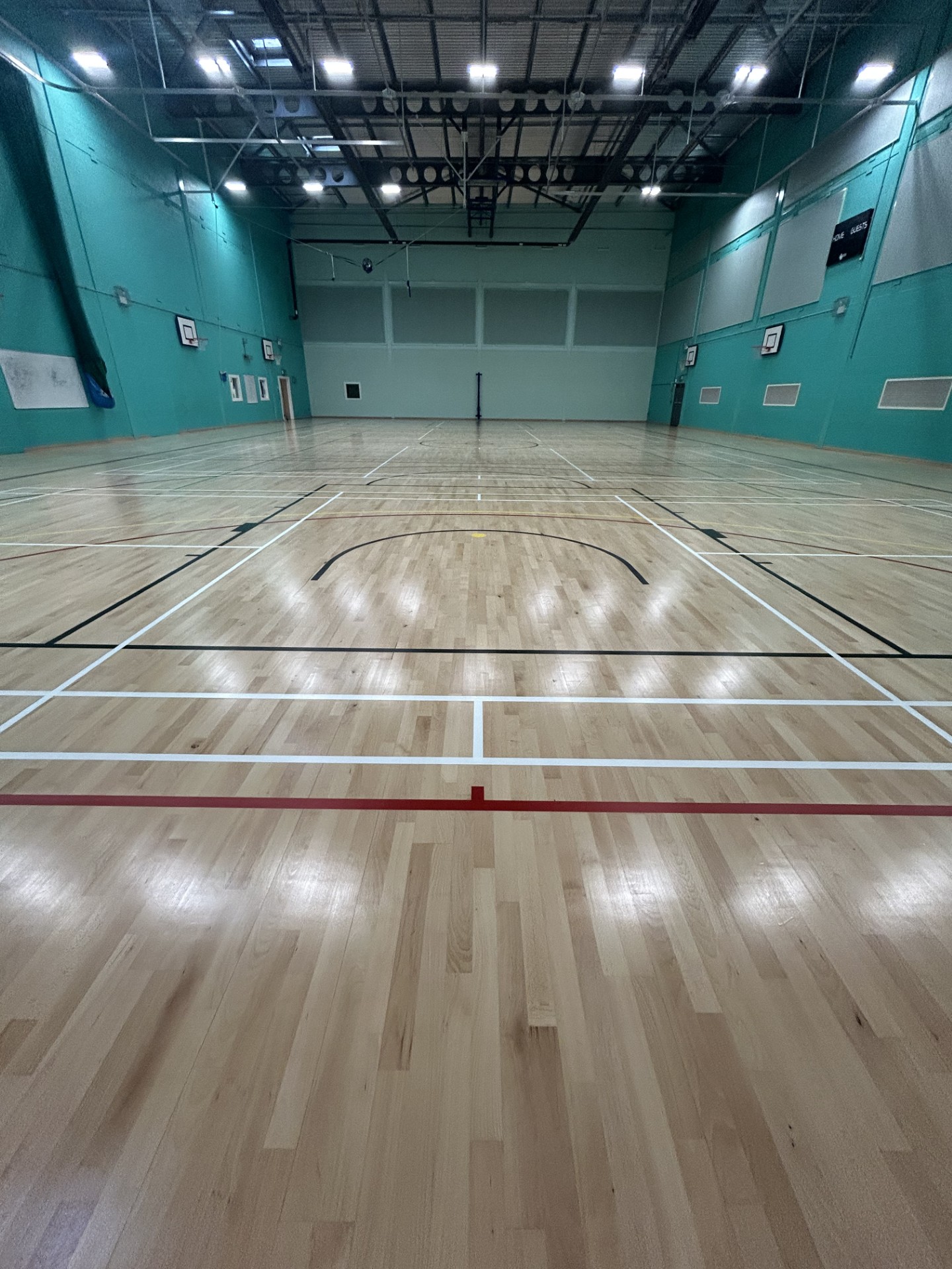 Junckers Beech School Sports Floor in Hertfordshire from Ironwood Flooring Services