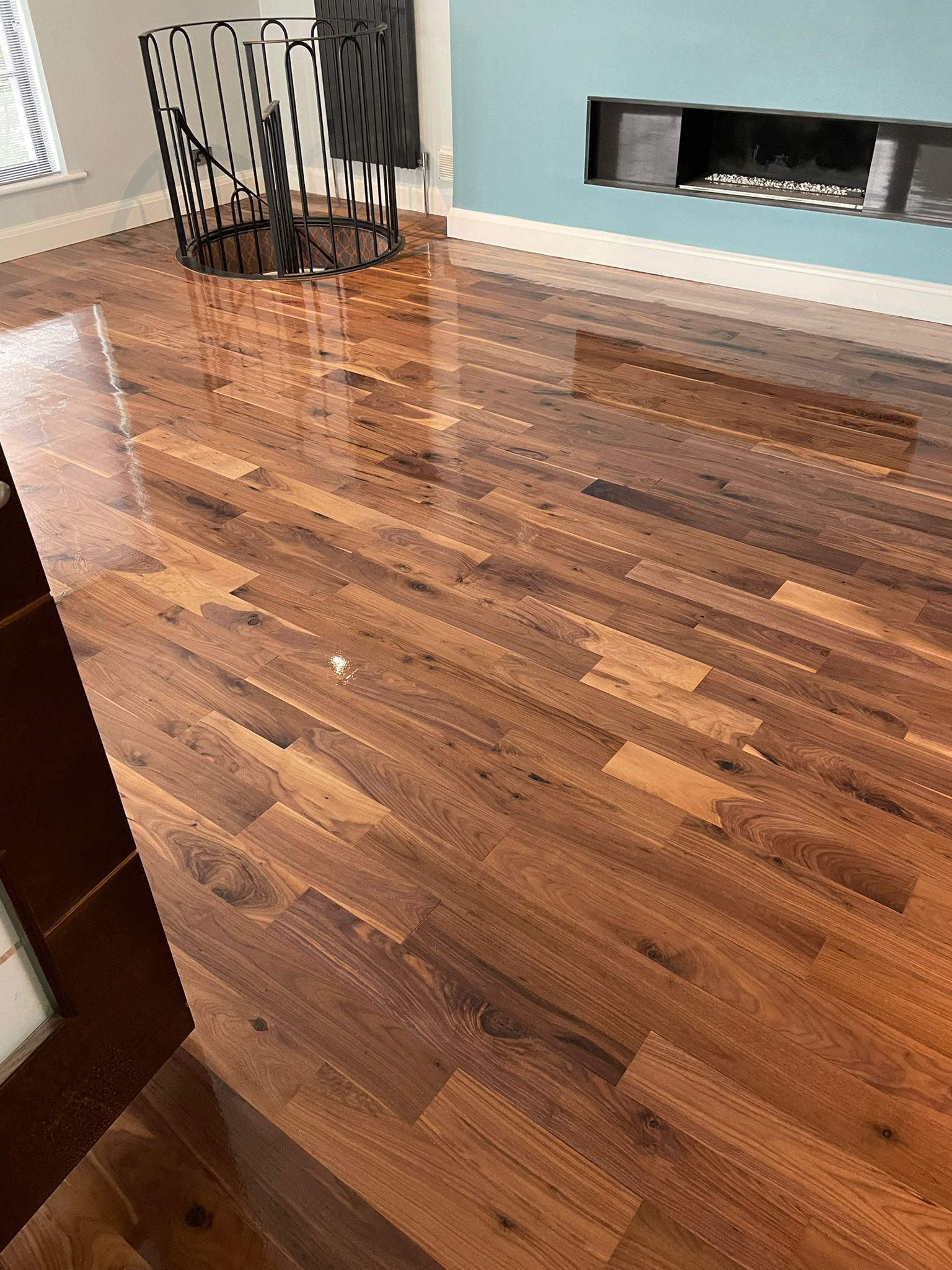 American Walnut Plank floor supplied and installed by Ironwood Flooring Services in Amersham, Buckinghamshire