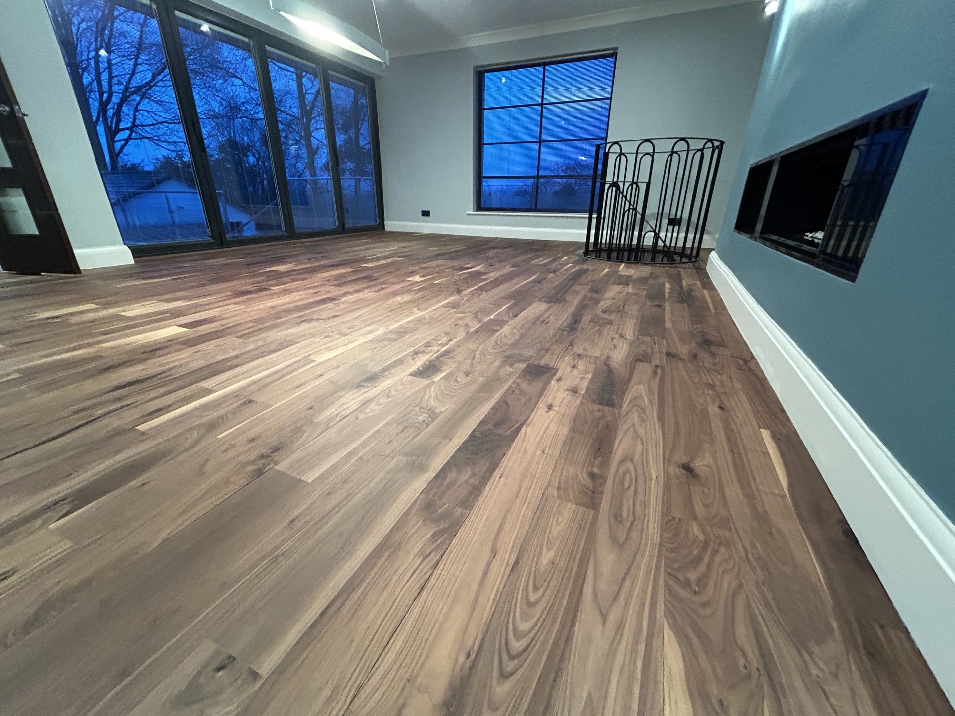American Walnut Plank floor supplied and installed by Ironwood Flooring Services in Amersham, Buckinghamshire